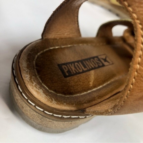 Pikolinos Alcudia Cut Out Leather Sandals Ankle Straps 38 - Picture 8 of 12